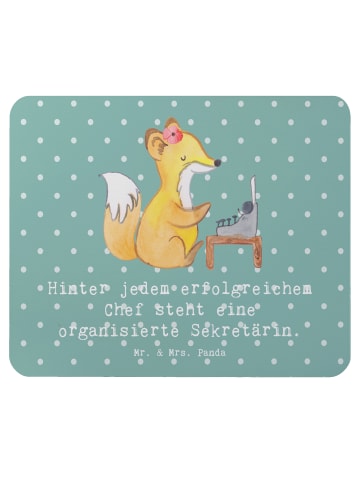 Mr. & Mrs. Panda Mousepad Sekretärin Erfolg mit Spruch in Meeresbrise