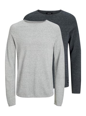 Jack & Jones Pullover Hill in Dunkelgrau / hellgrau