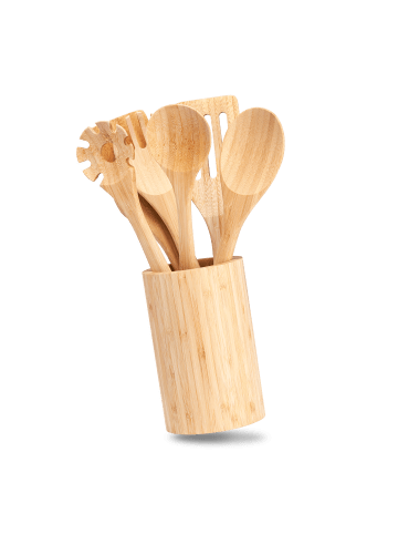 Reishunger Bambus Küchenhelfer 7er Set, 32cm