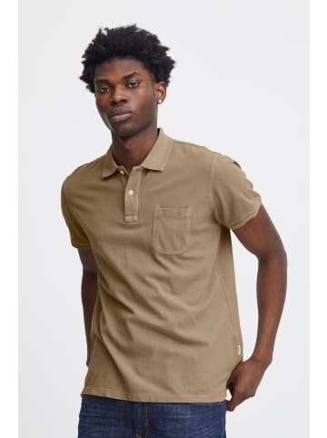 BLEND Poloshirt BHPolo 20716472 lässiges Poloshirt mit coolen Details in Beige