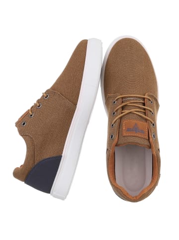 Ital-Design Freizeitschuh in Camel und Weiß