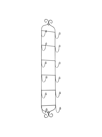 Beliani Weinständer HYDROGEN in Schwarz - (W) 18 x (H) 110 x (L) 8 cm