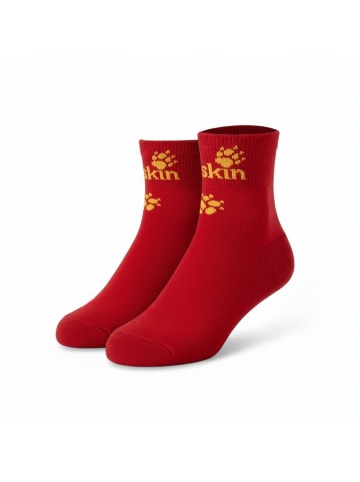 Jack Wolfskin Accessoires 2x Casual Mid Cut socks Sneaker in Rot