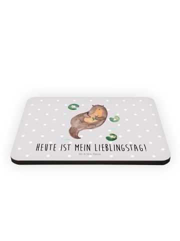 Mr. & Mrs. Panda magnet Otter Seerose mit Spruch in Grau Pastell