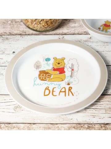 Geda Labels Teller Winnie Pooh hunny Bear 2er Set in Grau - 21,5 cm