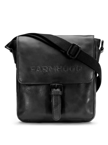 Farmhood Memphis Umhängetasche Leder 22 cm in black