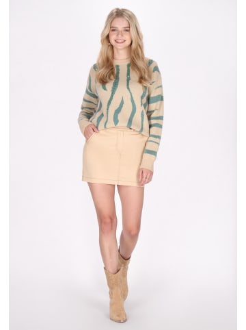 IZIA Damen Pullover in beige türkis