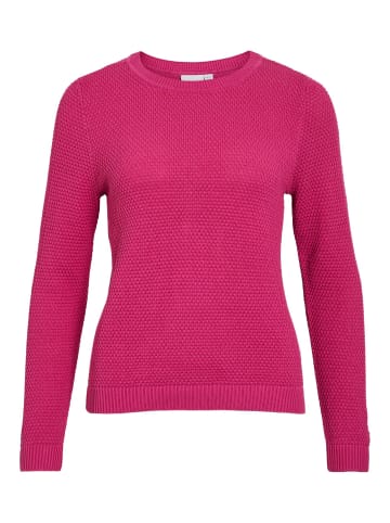 Vila Strickpullover in Raspberry Rose