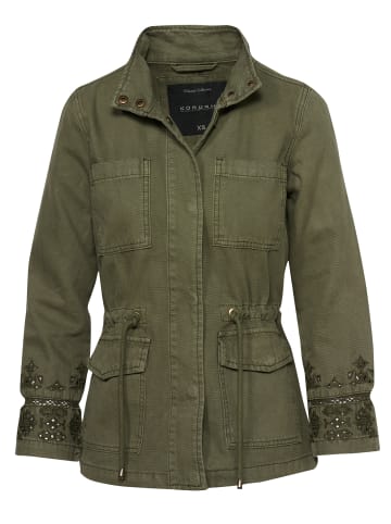 KOROSHI KURZER BAUMWOLLPARKA in khaki