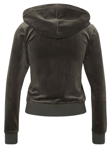 Juicy Couture Juicy Couture Damen Juicy Couture ZIP THROUGH HOODIE WITH ZIP PULL & JC in top hat