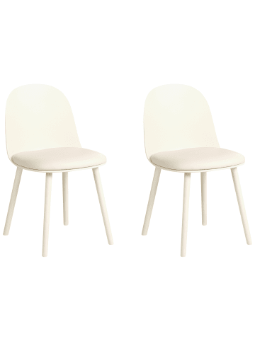Beliani 2er-Set Esszimmerstuhl ANKENY in Beige