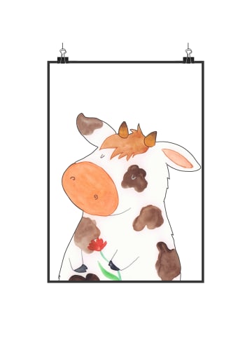 Mr. & Mrs. Panda Bild Kuh Motiv ohne Spruch in Weiß