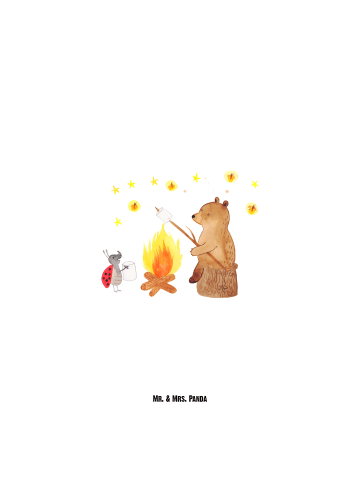 Mr. & Mrs. Panda feldflasche Bär & Marienkäfer Lagerfeuer ohne S... in Weiß