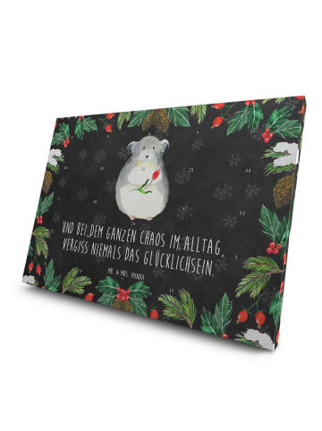 Mr. & Mrs. Panda Tee Adventskalender Chinchilla Blume mit Spruch in Kreidetafel
