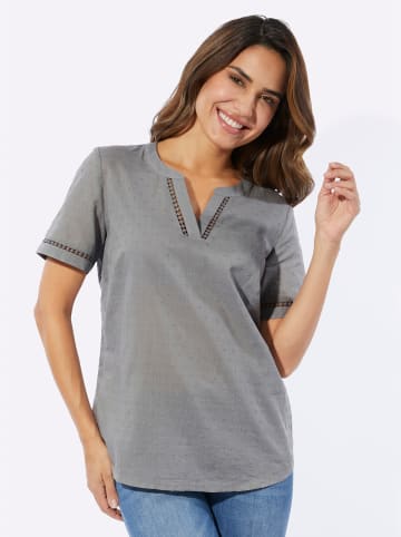 Sieh an! Schlupfbluse in grau