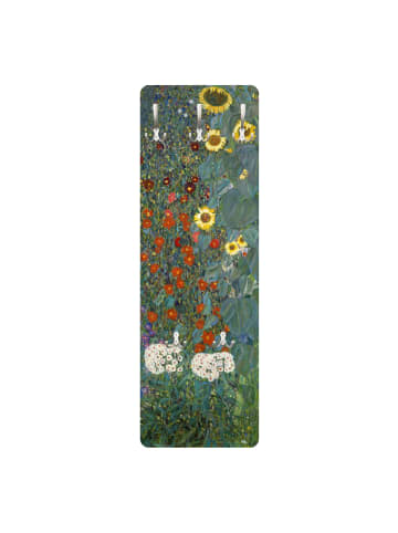 WALLART Garderobe - Gustav Klimt - Garten Sonnenblumen in Grün