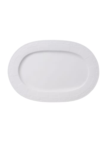 Villeroy & Boch Servierplatte White Pearl 35 x 24 cm weiß in weiß