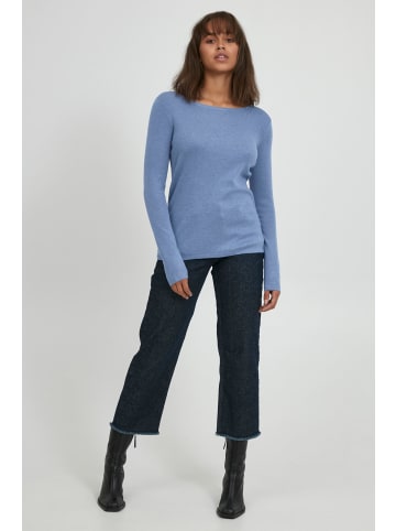 PULZ Jeans Strickpullover in blau