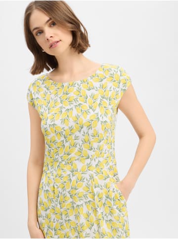 Ambiance Kleid in gelb weiß - 0001