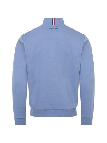 U.S. Polo Assn. U.S. POLO ASSN. Herren Pullover Half Zip P017 in Hellblau - Navy