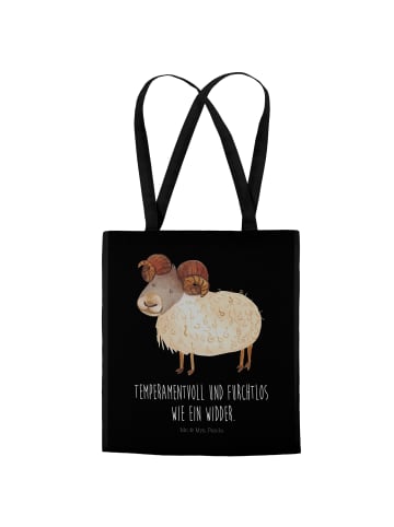 Mr. & Mrs. Panda Stoffbeutel Sternzeichen Widder mit Spruch in Schwarz