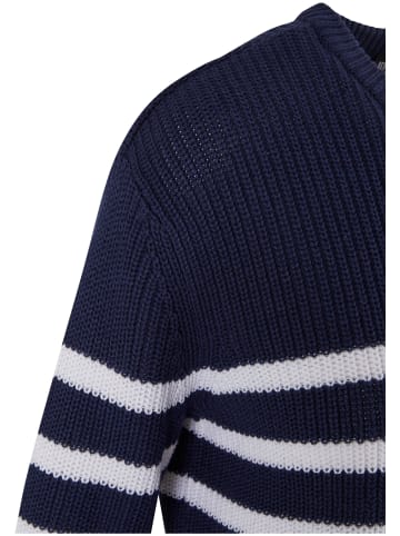 Urban Classics Urban Classics Gestrickter Rundhalsausschnitt in navy/white