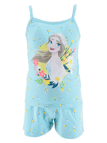 Disney Frozen 2tlg. Outfit: Schlafanzug Elsa  Pyjama in Blau