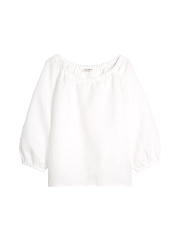 Marc O'Polo Leinen-Carmenbluse regular in Weiß