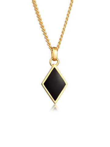 KUZZOI Halskette 925 Sterling Silber Geo in Gold