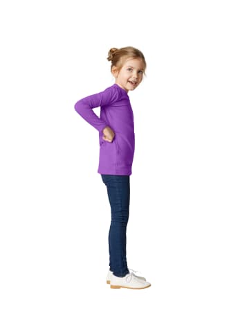 tectake Einfarbiges Langarm-Shirt für Kinder, lila