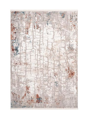 Kayoom Vintage Teppich Akropolis 125 in grau - lachsrosa - rechteckig