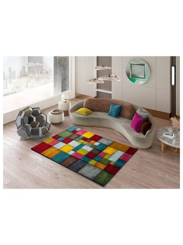 Atticgo Kurzflor-Teppich HARLEQUIN in mehrfarbig