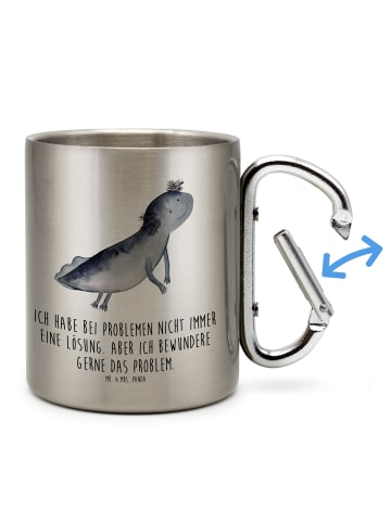 Mr. & Mrs. Panda Tasse Axolotl Schwimmen mit Spruch in Silber