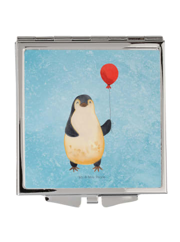 Mr. & Mrs. Panda Handtaschenspiegel quadratisch Pinguin Luftball... in Eisblau