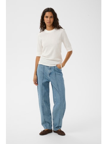 Soaked in Luxury Langarm-Shirt SLSpina Gerade Passform in Broken White