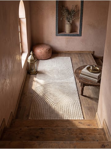 KADIMA DESIGN Teppich Kurzflor Geometrisch pflegeleicht Wohnzimmer Schlafzimmer Flur in Beige