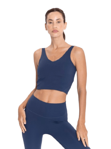 Onamaste Sport-BH Tank Mantra in Blau
