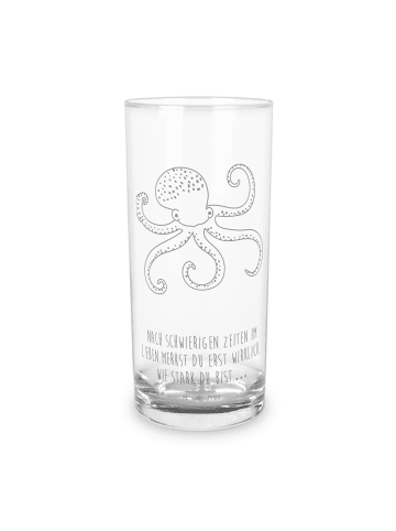 Mr. & Mrs. Panda Wasserglas Tintenfisch mit Spruch in Transparent