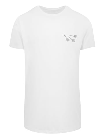 F4NT4STIC Long Cut T-Shirt Darts Arrows Dartpfeile in weiß