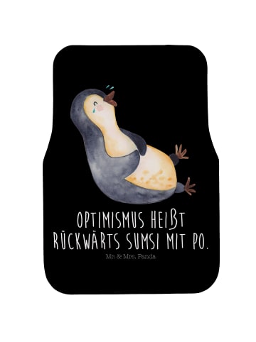 Mr. & Mrs. Panda Automatte Pinguin Lachen mit Spruch in Schwarz