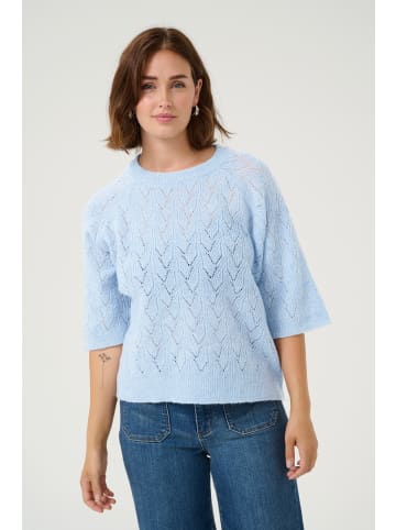 Kaffe Strickpullover KAtiana Loose fit in Celestial Blue Melange