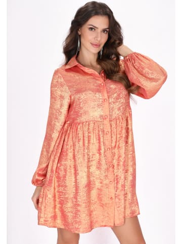faina Women Dress in Pink Metallic