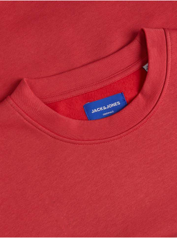 Jack & Jones Basic Langarm Sweater Shirt Rundhals Pullover ohne Kapuze JORBRINK in Rot