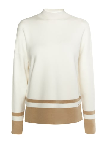 DreiMaster Klassik Strickpullover in Wollweiss Beige