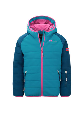 Trollkids Ski-/ Snowboardjacke Hafjell PRO in dark turquoise/madeira blue