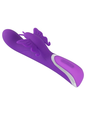 Sweet Smile Vibrator mit Klitorisreizer und Rotation Rechargeable Rotating Vibrator in lila