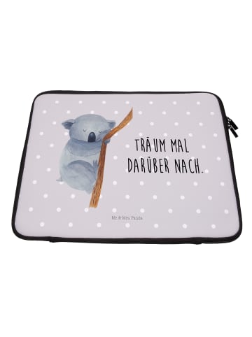 Mr. & Mrs. Panda Notebook Tasche Koalabär mit Spruch in Grau Pastell