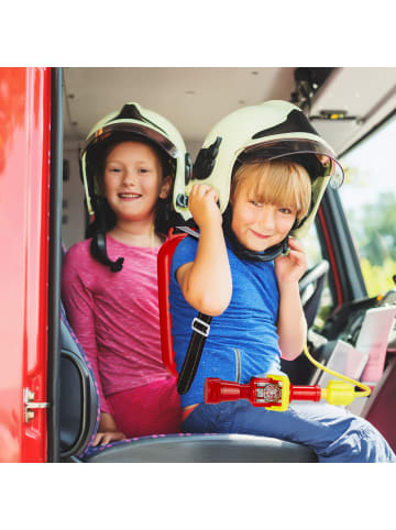 relaxdays Wasserspritze Feuerwehr in Rot/Gelb