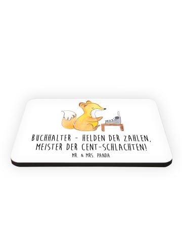Mr. & Mrs. Panda Magnet Buchhalter Helden mit Spruch in Weiß