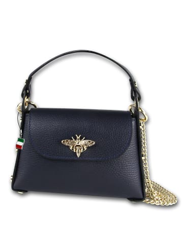 Florence Leder Umhängetasche Florence Tasche dunkelblau ca. 19cm